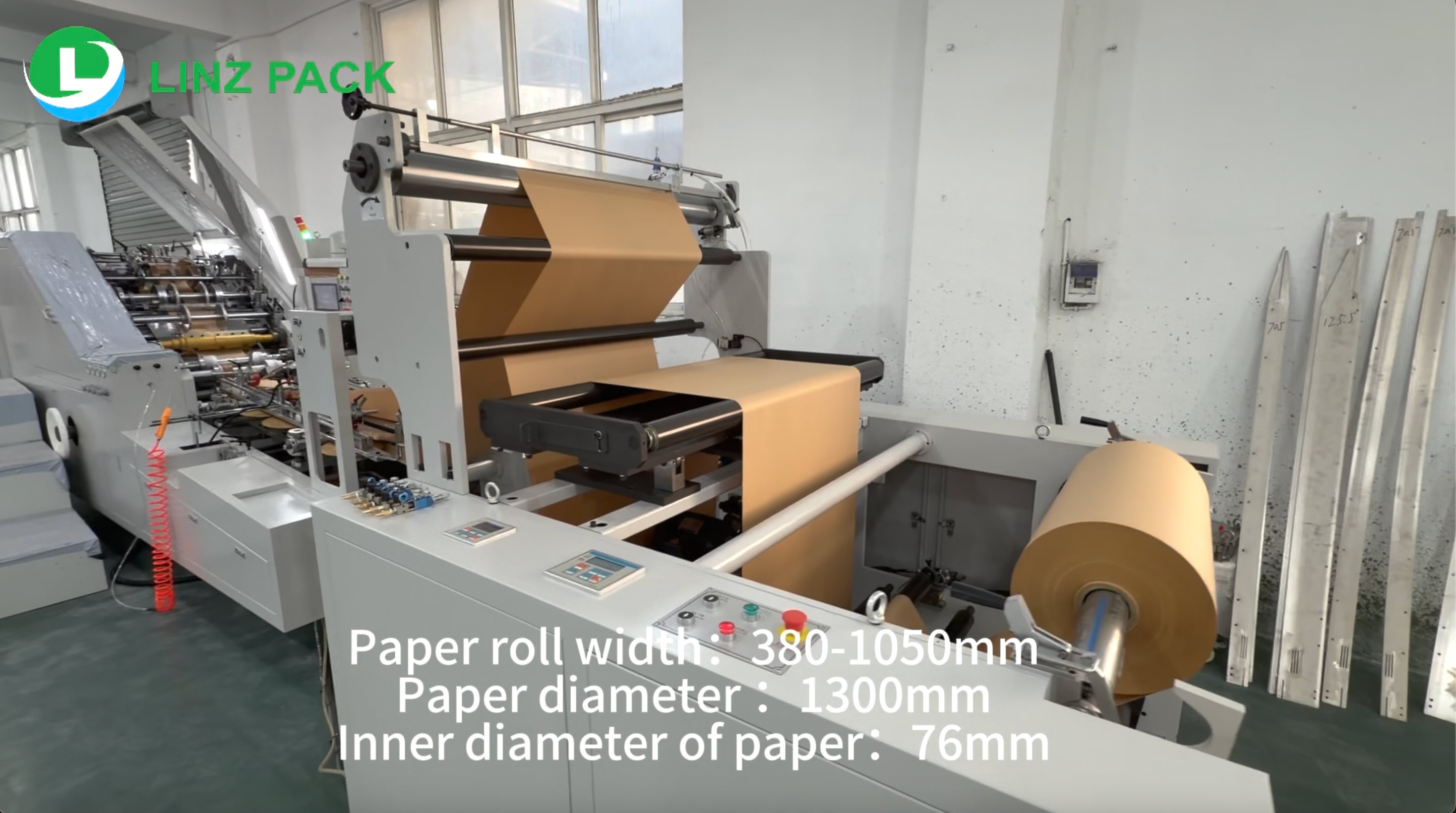 LZ-FD350 paper bag machine Paper GSM and Material